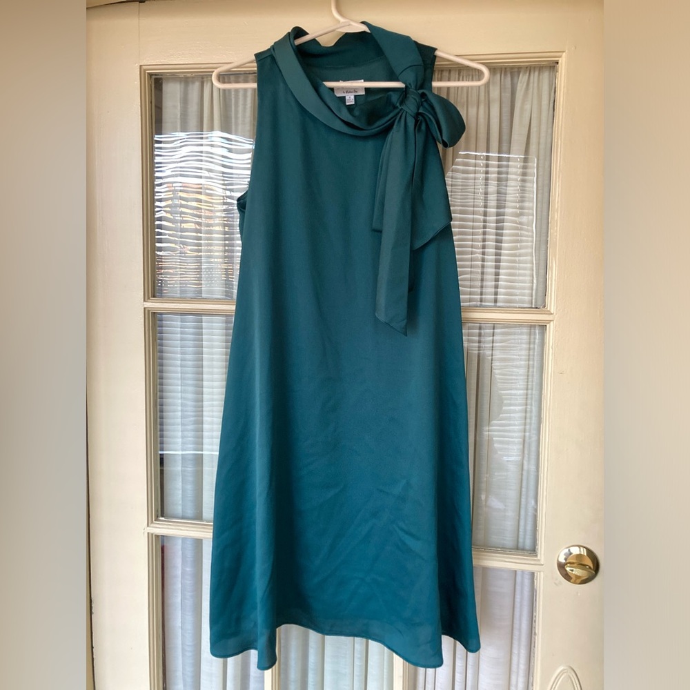 Women’s Green Size 6 Dress! 
Flowy, elegant, high-neck style.
Never been worn!